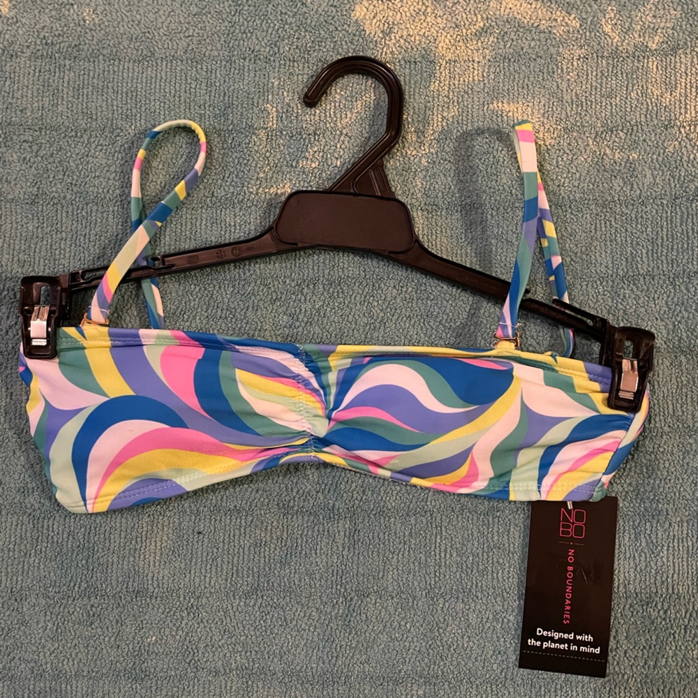 Colorful Swirl Bikini Top